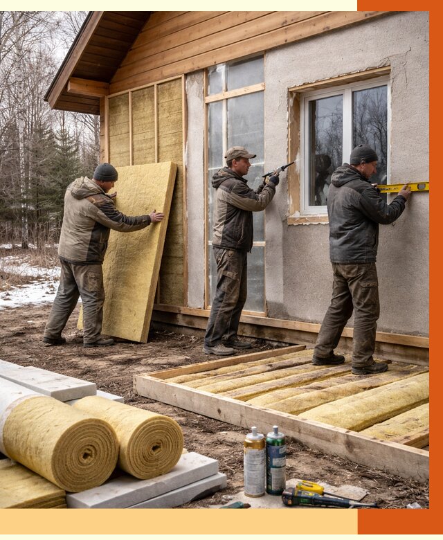 Утепление дачного дома в Сосновом Бору от 4825 руб/м2 — недорого | ТепломастерСнб