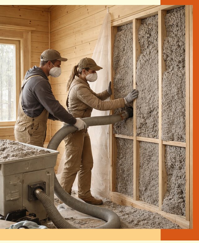 Утепление дачного дома эковатой в Сосновом Бору от 1473 руб./м2 — комплексно, ТепломастерСнб