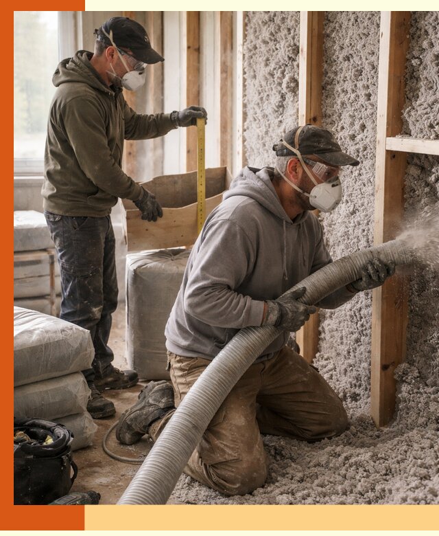 Утепление таунхауса эковатой в Сосновом Бору для максимально теплых стен