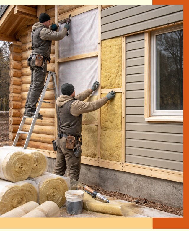 Утепление деревянного дома в Сосновом Бору от 6298 руб./м2 — заказать работы | ТепломастерСнб