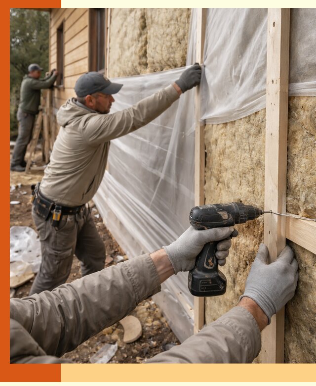 Утепление дома из бруса в Сосновом Бору качественно и долговечно