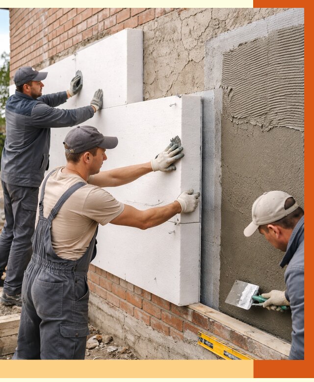 Утепление кирпичного дома в Сосновом Бору от 4266 руб. под ключ | ТепломастерСнб