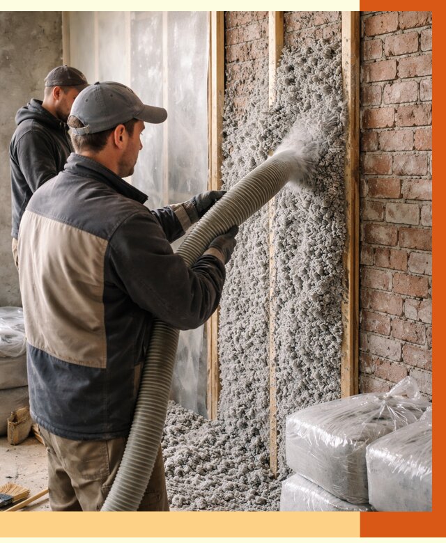 Утепление кирпичного дома эковатой в Сосновом Бору от 2387 руб./м² | ТепломастерСнб