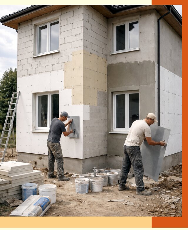 Утепление дома из газобетона в Сосновом Бору от 4266 руб./м² — заказать у ТепломастерСнб