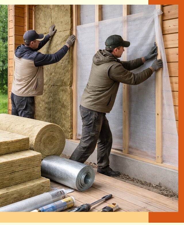 Утепление дома из двойного бруса в Сосновом Бору от 4876 руб./м² — ТепломастерСнб под ключ