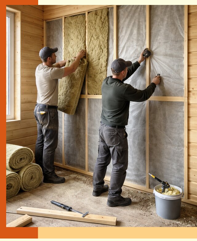 Утепление дома из минибруса в Сосновом Бору: комплексные теплоизоляционные работы