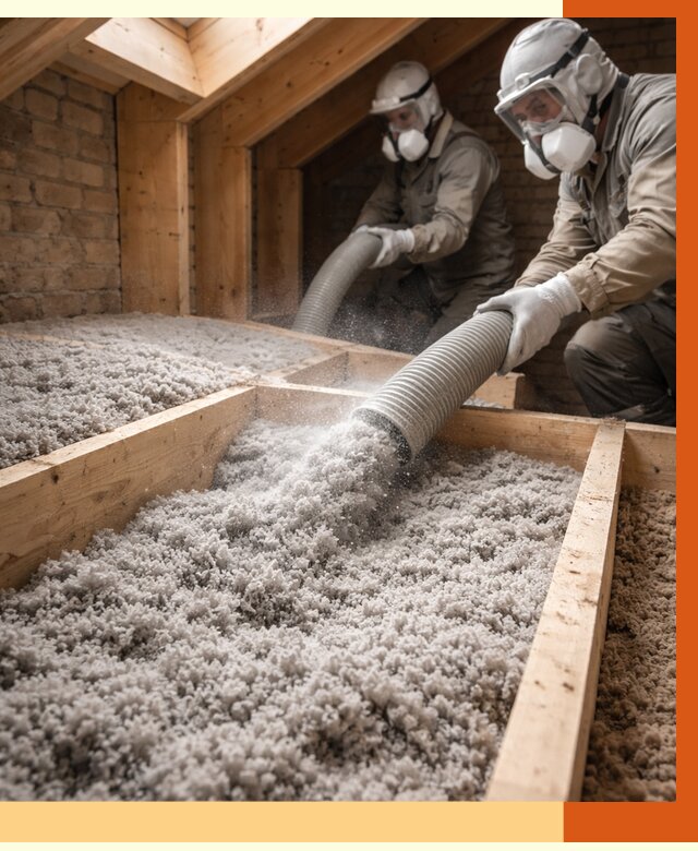 Утепление коттеджа эковатой в Сосновом Бору от 2540 руб./м² — комплексная задувка и монтаж | ТепломастерСнб