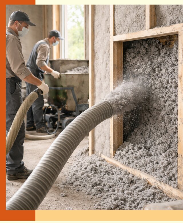 Утепление коттеджа эковатой в Сосновом Бору с гарантией качества