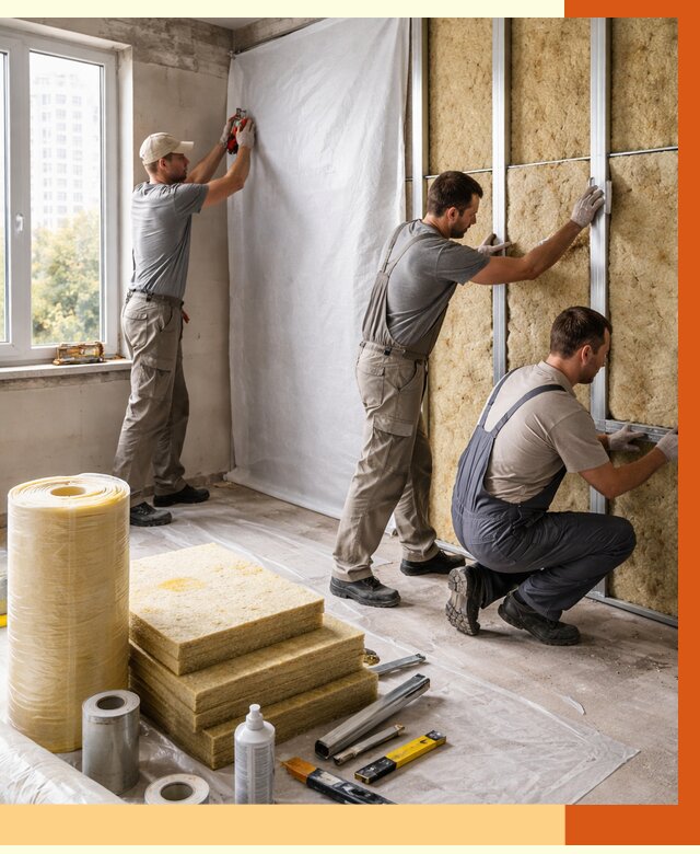 Утепление квартиры в Сосновом Бору от 4571 руб/м2 — утеплить квартиру изнутри и снаружи | ТепломастерСнб