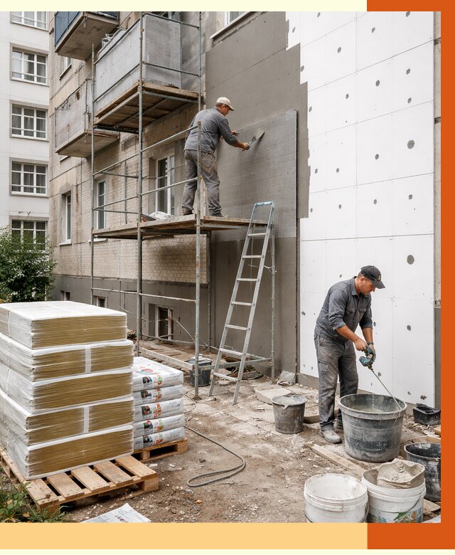 Утепление квартиры снаружи в Сосновом Бору от 6247 руб/м2 под ключ | ТепломастерСнб