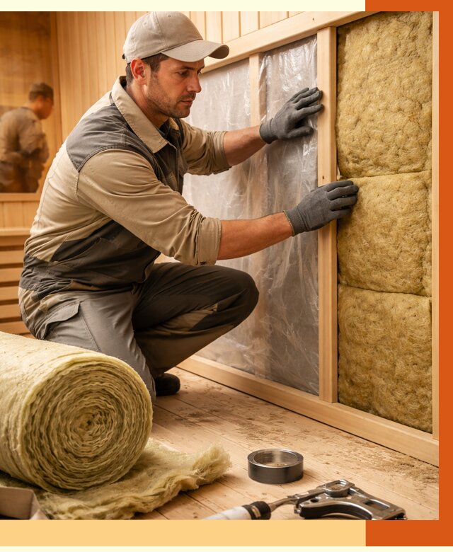 Утепление сауны изнутри в Сосновом Бору от 6603 руб. за м2 | ППУ, под ключ — ТепломастерСнб