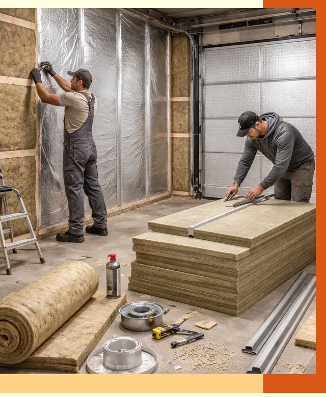 Утепление гаража в Сосновом Бору от 4571 руб/м2 — комплексное утепление ворот и стен | ТепломастерСнб