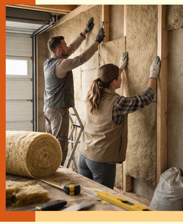 Утепление гаража изнутри в Сосновом Бору: быстро и надежно