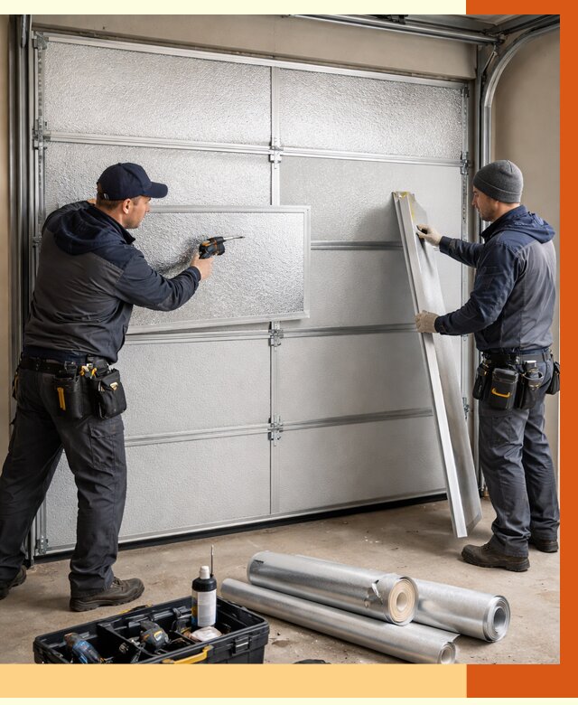 Утепление гаражных ворот в Сосновом Бору от 7974 руб/м2 — надежно и быстро | ТепломастерСнб