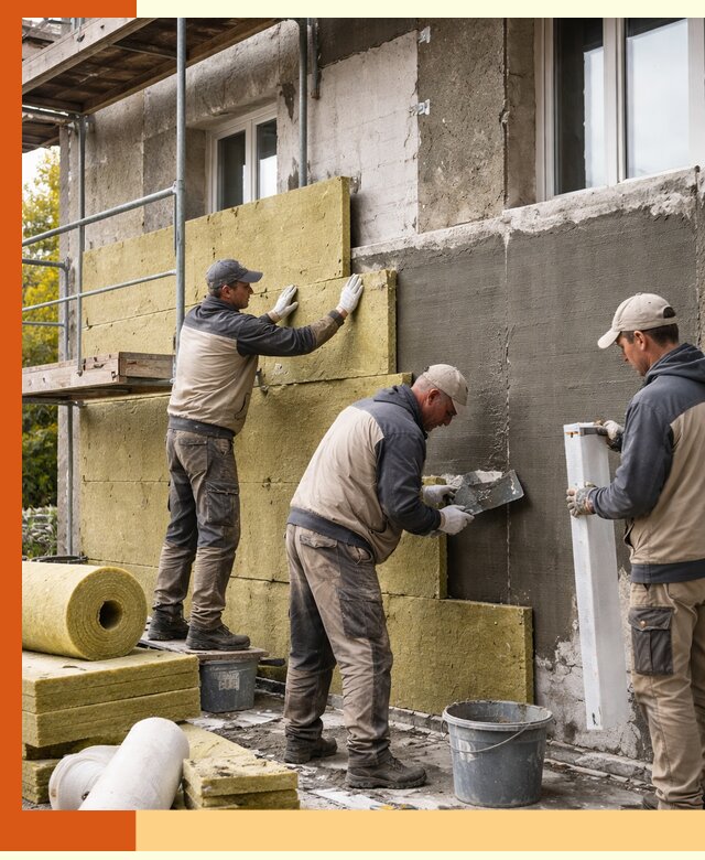 Утепление фасада зданий и домов в Сосновом Бору