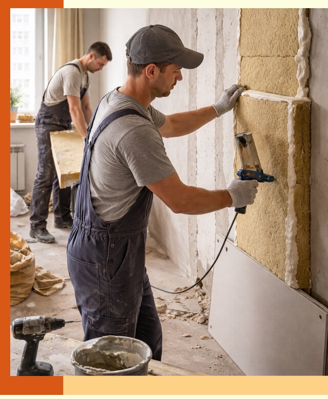 Утепление стен изнутри в Сосновом Бору — качественно и эффективно