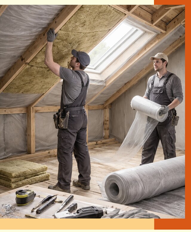 Утепление крыши изнутри мансарды в Сосновом Бору от 4266 руб./м² | ТепломастерСнб