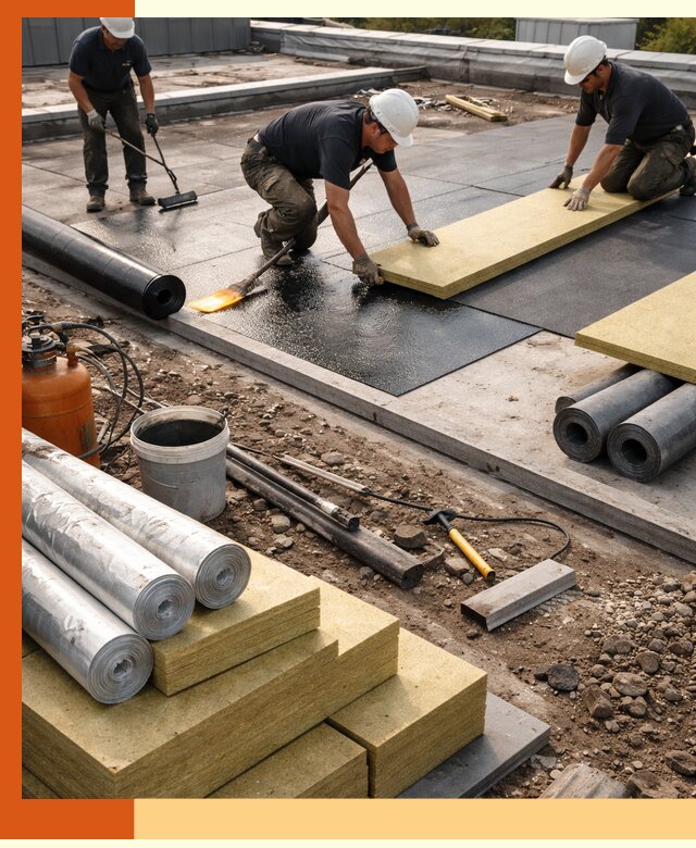 Утепление плоской крыши в Сосновом Бору — надежная теплоизоляция и герметизация