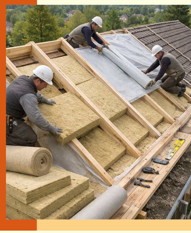 Утепление скатной крыши в Сосновом Бору качественно и надёжно