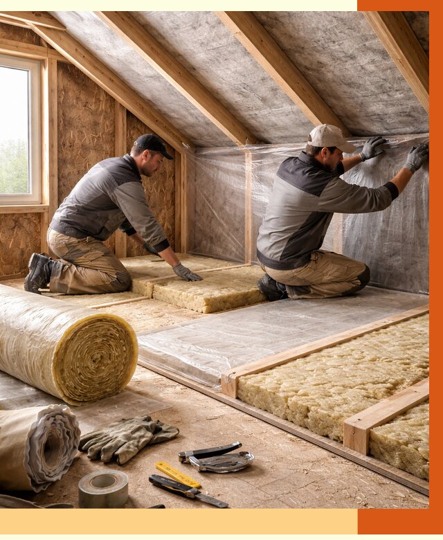 Утепление чердака в Сосновом Бору от 7619 руб/м² — теплоизоляция и комплексное утепление под ключ | ТепломастерСнб