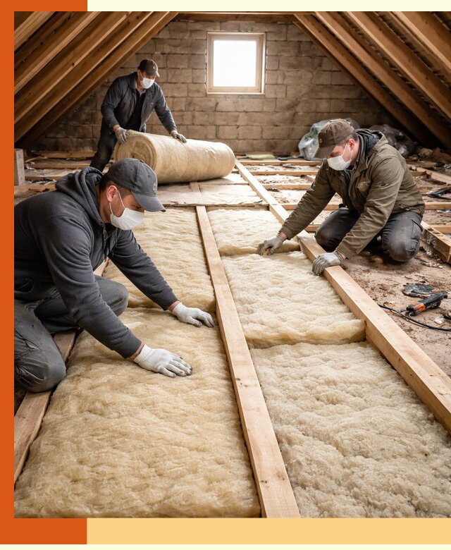 Утепление чердака в Сосновом Бору — профессиональная теплоизоляция кровли