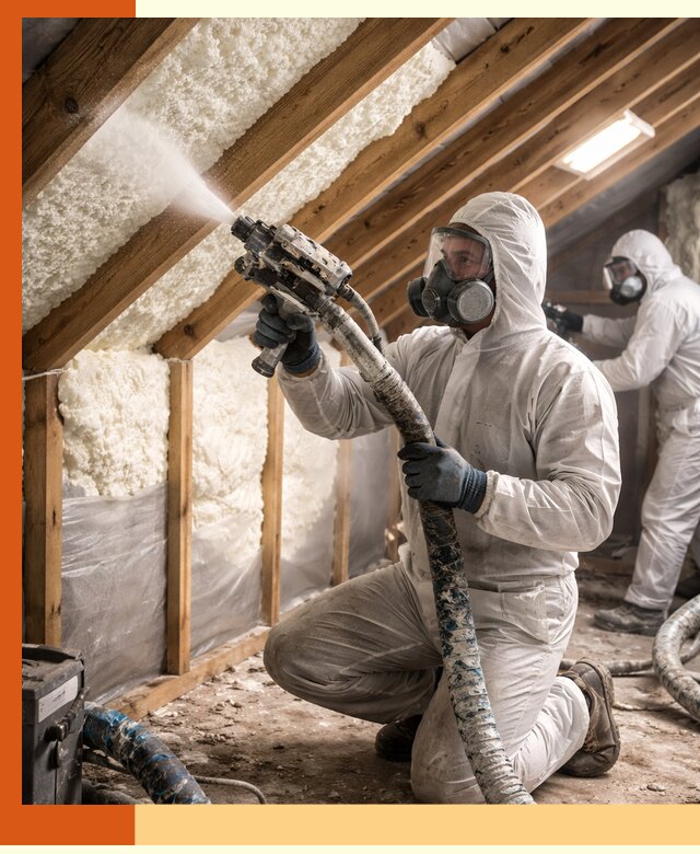 Утепление чердака пенополиуретаном (ППУ) в Сосновом Бору