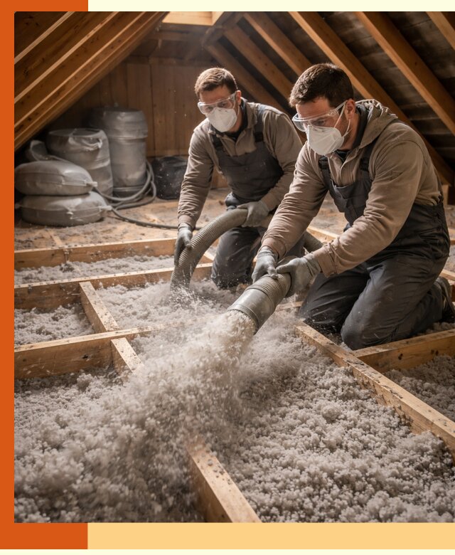 Утепление чердака эковатой в Сосновом Бору — быстро и надёжно