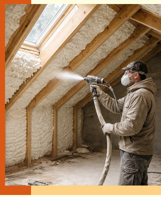 Утепление мансарды ППУ в Сосновом Бору быстро и надежно