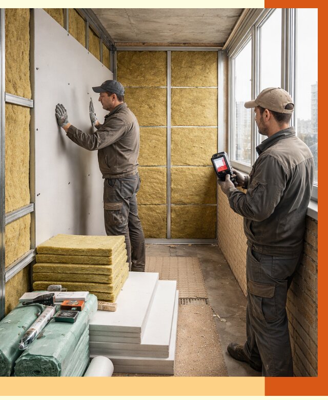 Утепление балкона в Сосновом Бору от 4571 руб. под ключ | ТепломастерСнб