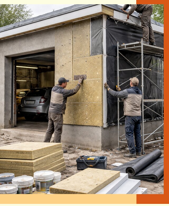 Утепление автосервиса в Сосновом Бору ппу, пеноизоляция, от 14729 руб/м2 — ТепломастерСнб