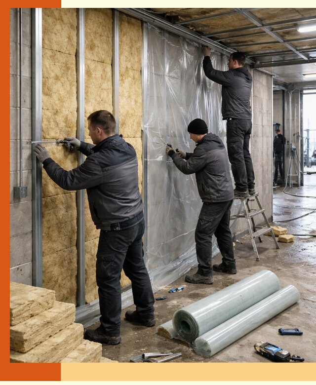 Профессиональное утепление автомойки в Сосновом Бору для любого типа помещений