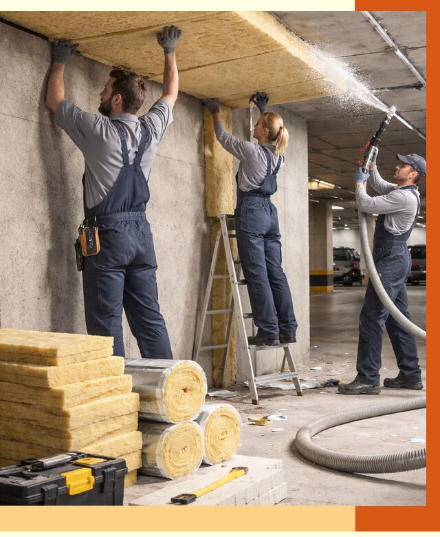 Утепление паркинга в Сосновом Бору от 6907 руб./м2 — работы под ключ | ТепломастерСнб