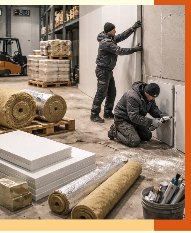 Утепление холодного склада в Сосновом Бору от 8634 руб/м2 — комплексное под ключ | ТепломастерСнб