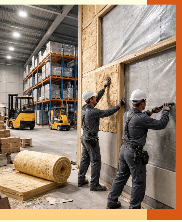 Утепление склада с техникой в Сосновом Бору от 4266 руб./м2 — комплексно под ключ | ТепломастерСнб