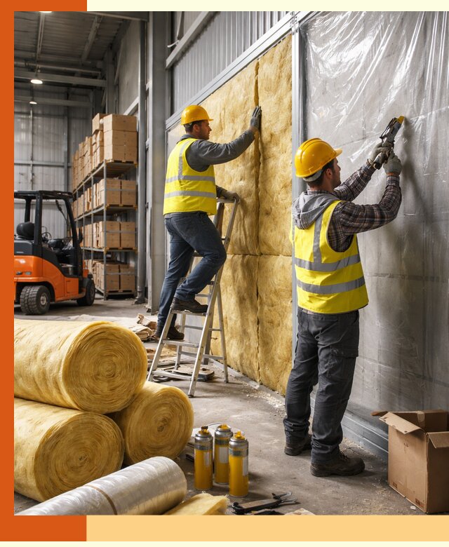 Утепление склада с техникой в Сосновом Бору под ключ