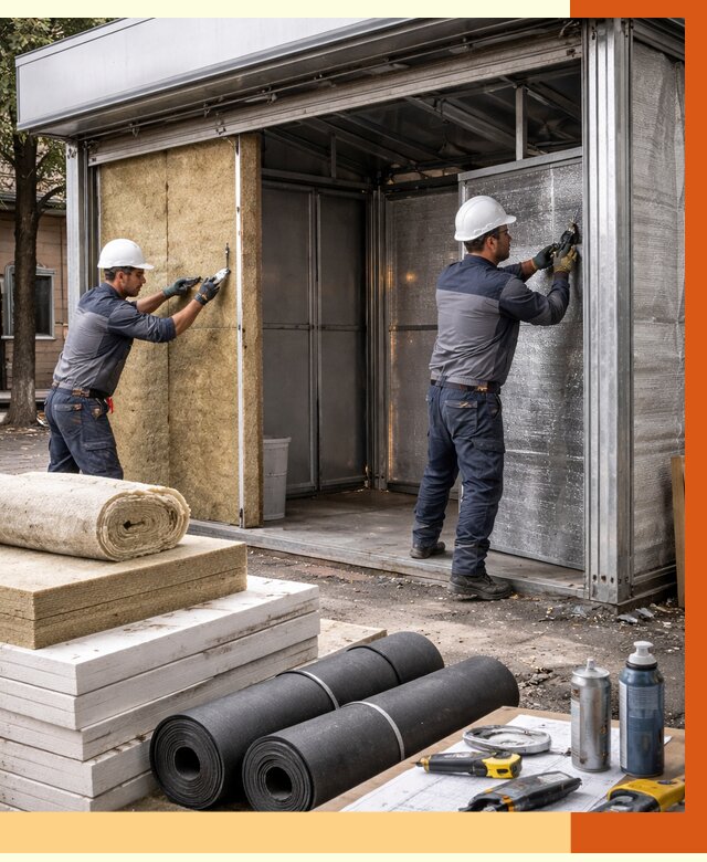 Утепление павильона шаурма в Сосновом Бору под ключ от 1219 руб. за м² | ТепломастерСнб