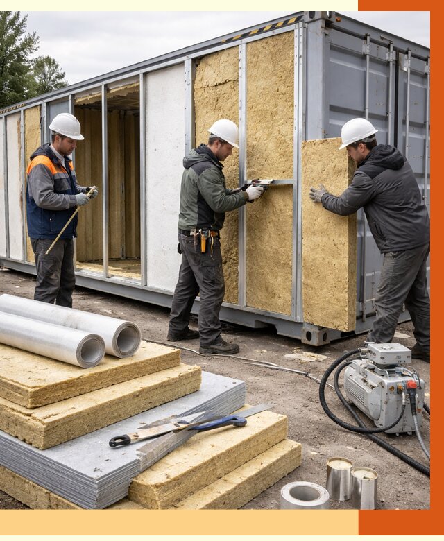 Утепление морского контейнера в Сосновом Бору от 3809 руб. под ключ | ТепломастерСнб