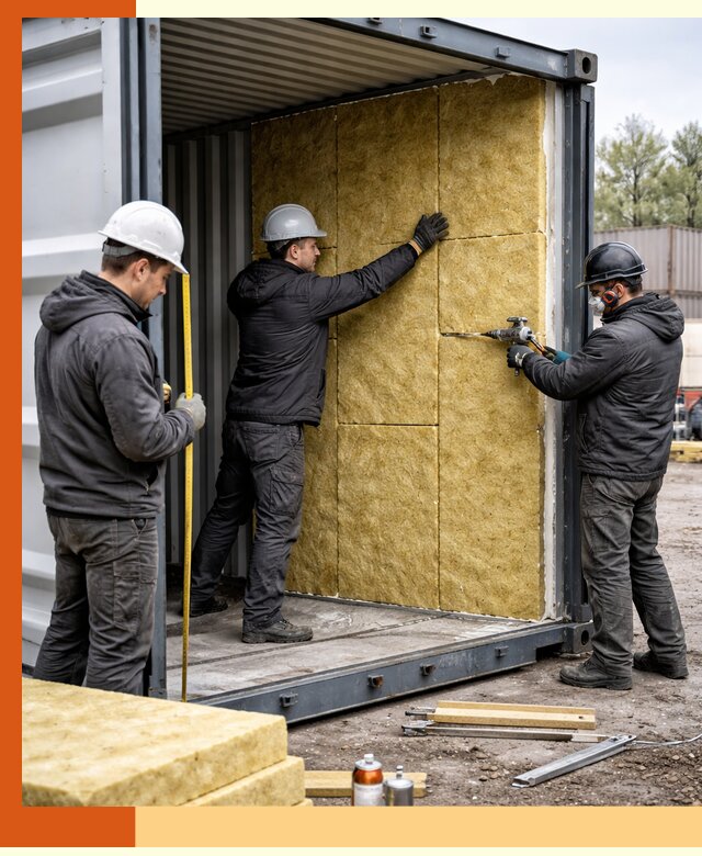 Утепление морского контейнера в Сосновом Бору: надежная теплоизоляция и защита