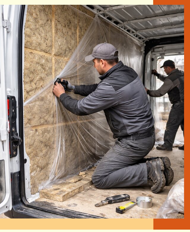 Утепление фургона в Сосновом Бору от 16761 руб/м2 — утепление фургона ППУ и кузова | ТепломастерСнб