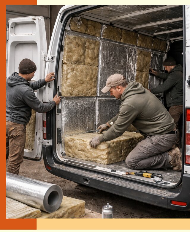 Утепление фургона в Сосновом Бору: профессиональная теплоизоляция и шумоизоляция