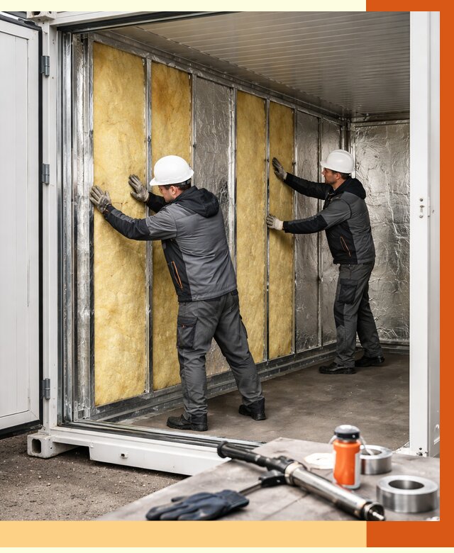 Утепление рефрижераторного контейнера в Сосновом Бору от 45711 руб./м² | ТепломастерСнб