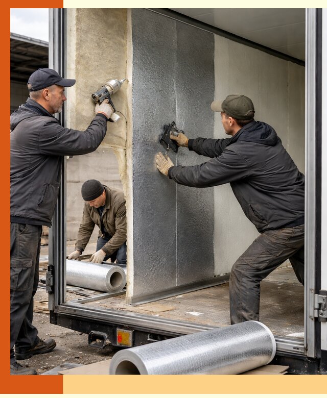 Утепление холодильного кузова в Сосновом Бору — монтаж и теплоизоляция