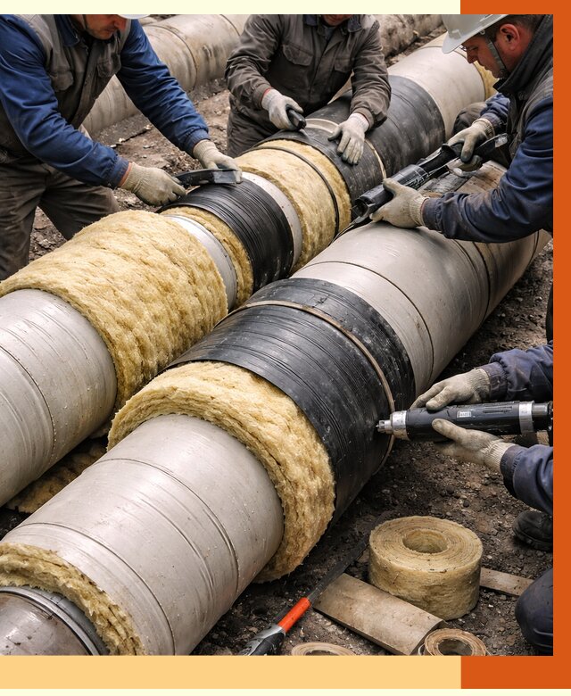 Утепление трубопровода в Сосновом Бору под ключ от 1879 руб. — надежно и выгодно | ТепломастерСнб