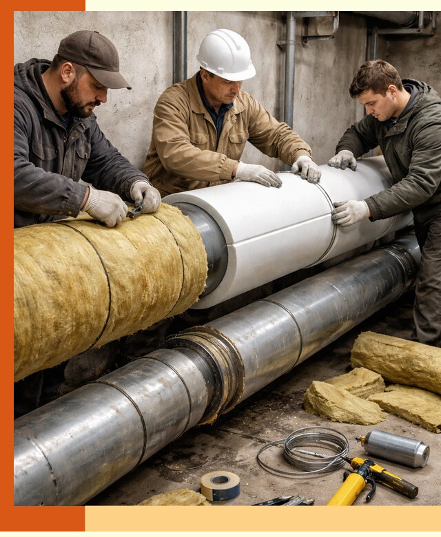 Утепление трубопровода в Сосновом Бору с гарантией энергоэффективности