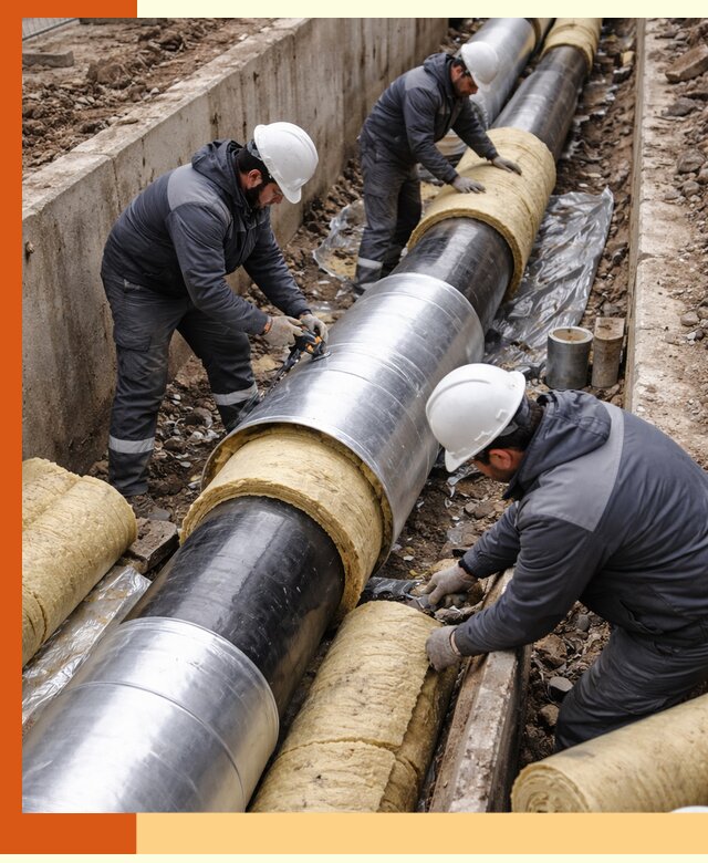 Утепление теплотрассы в Сосновом Бору: утеплительные работы и материалы