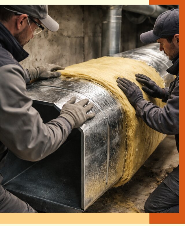 Утепление воздуховодов в Сосновом Бору от 4266 руб. — теплоизоляция вентиляции | ТепломастерСнб