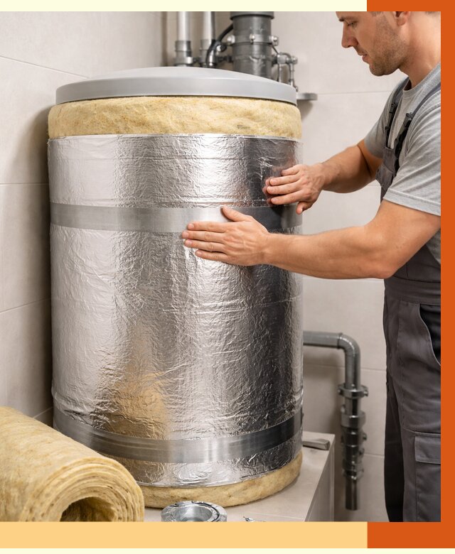 Утепление бойлера в Сосновом Бору от 4571 руб. под ключ | Утепление ППУ | ТепломастерСнб