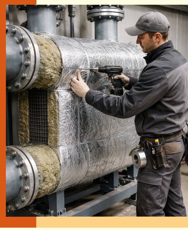 Утепление теплообменника в Сосновом Бору — профессиональная теплоизоляция оборудования