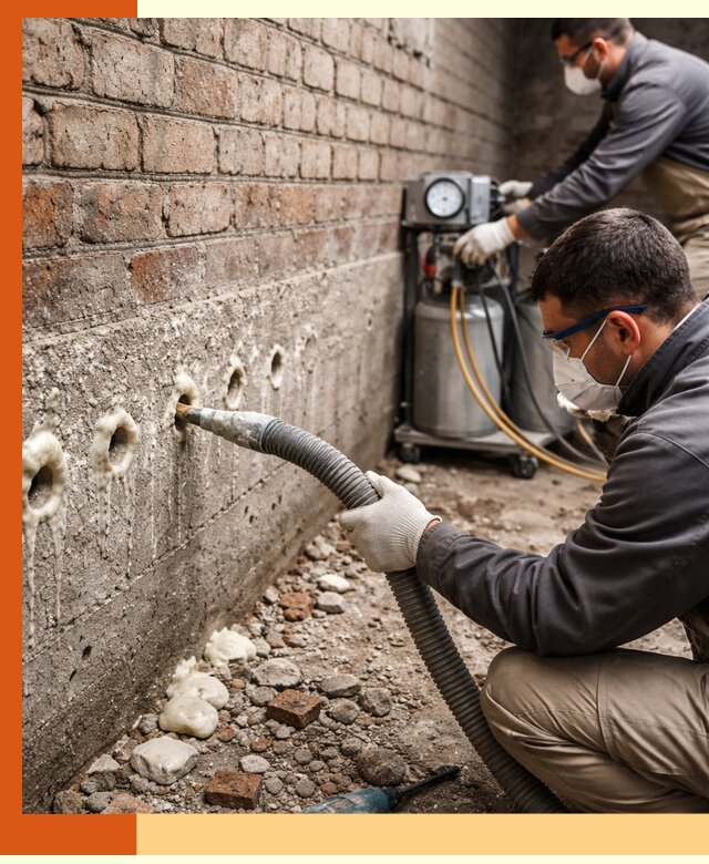 Заполнение колодцевой кладки ППУ в Сосновом Бору быстро и герметично