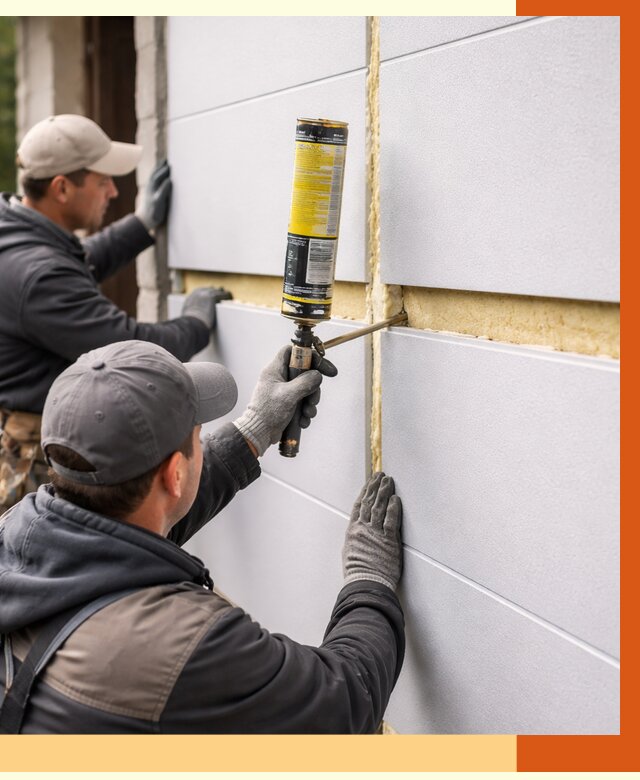 Утепление сэндвич панелей ППУ в Сосновом Бору от 4266 руб. за м2 | ТепломастерСнб